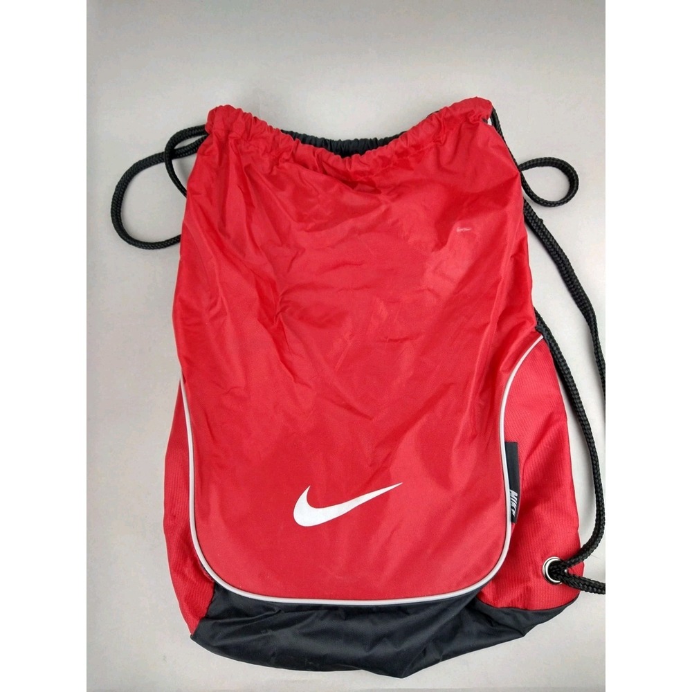 Nike 18" Drawstring Backpack Black Red‎